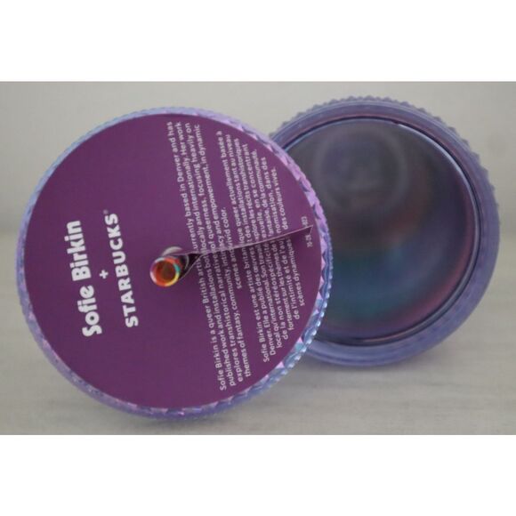 Sofie Birkin + Starbucks Plastic Cold 24 Oz Cup Sparkle/Cupid *Limited Edition - Picture 8 of 10